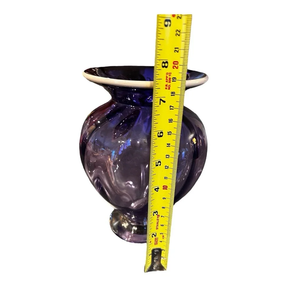 Alex Brand Art Glass Vase Signed & Dated  Urn‎ shaped 1994